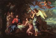 Jacques de Stella Christ Served by the Angels oil painting
